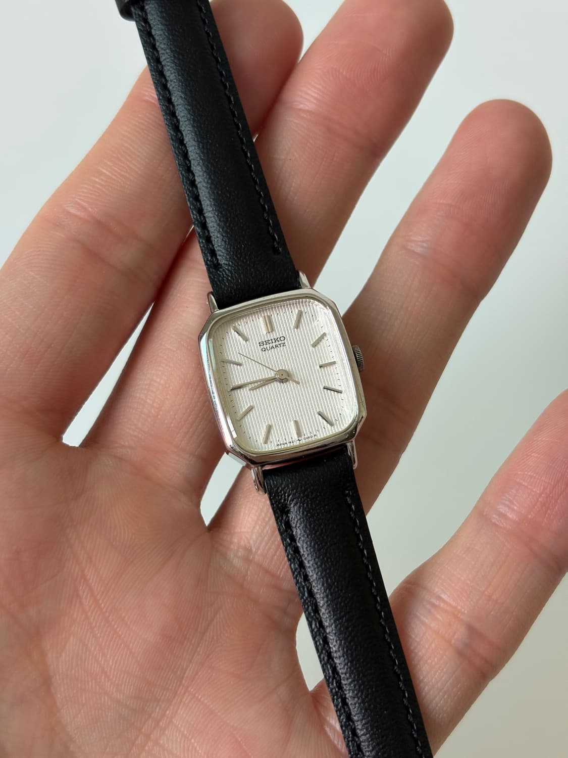 1980s Stripe Dial Square Ladies Quartz 상품이미지2