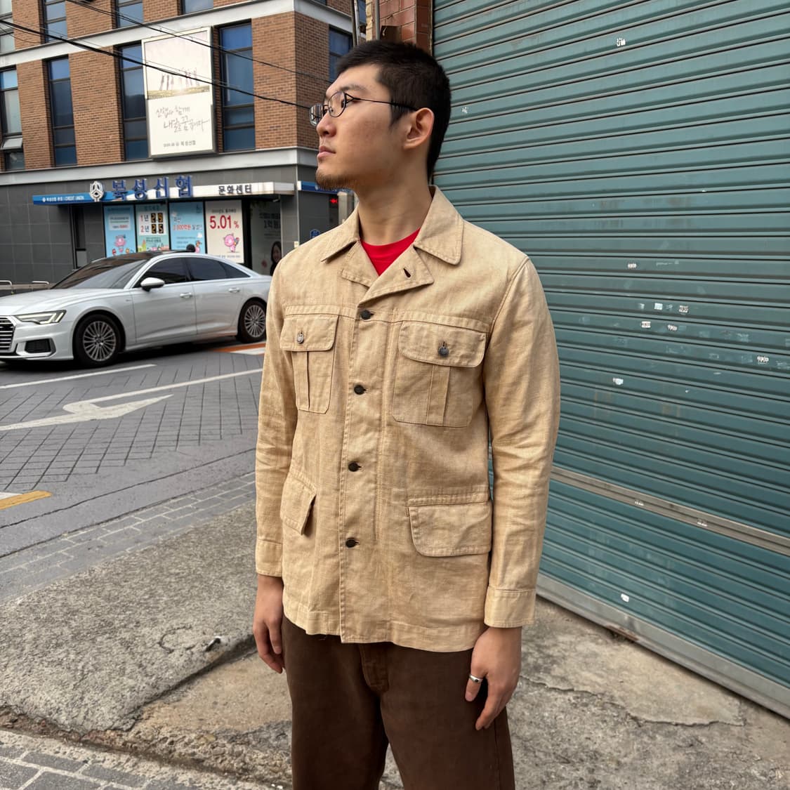 씨피컴퍼니 리넨 라이트 베이지 필드 자켓 상품이미지3