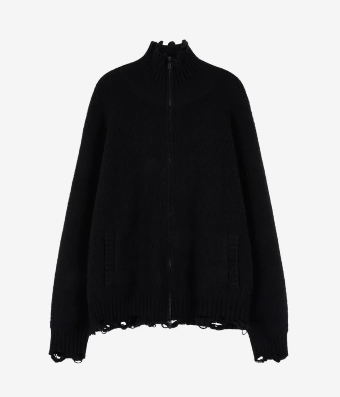 IDWS 하이넥 니트집업 상품이미지1