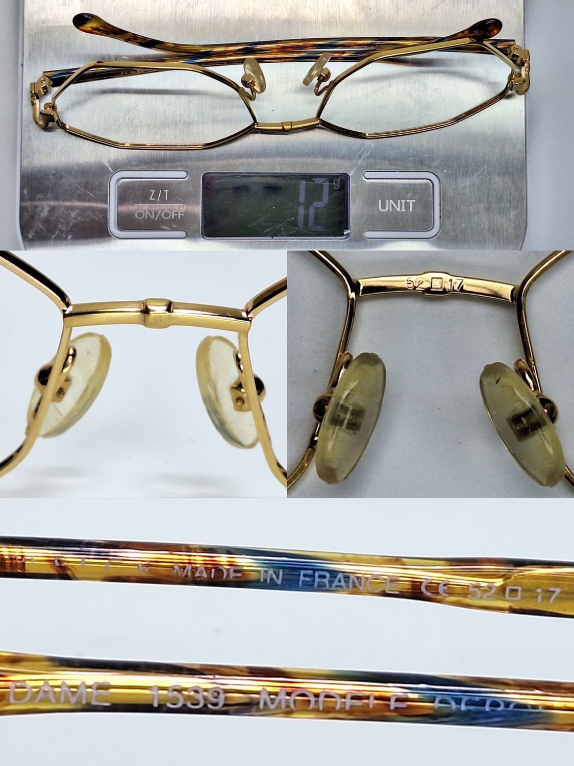 90s 일본 빈티지 프랑스제/ELCE 엘세 1539 팔각 안경테 톨토이즈 상품이미지7
