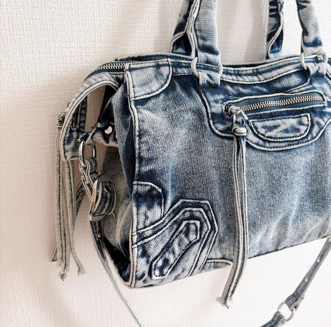 Denim Vintage bag y2k 워싱 데님 빈티지 백 상품이미지2