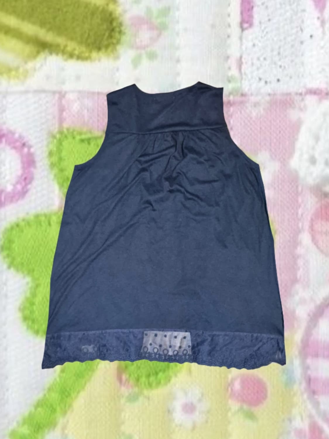 일본 빈티지 모리걸 엑시즈팜 바선생 레이스 나시 블라우스 상품이미지2