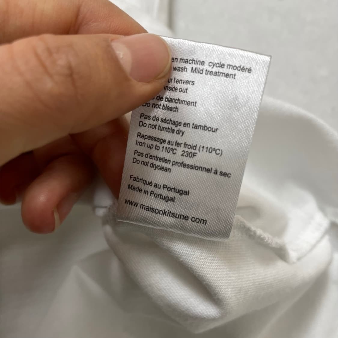 메종키츠네 화이트 올리 커피 폭스 반팔 티셔츠 M 상품이미지4