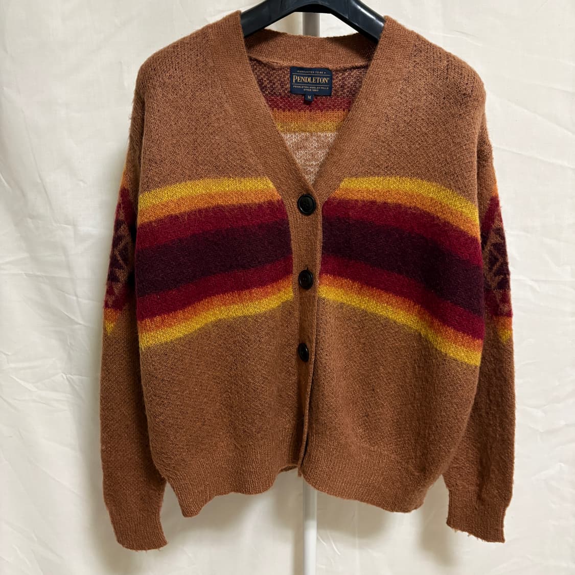 펜들턴 나바호 패턴 울 가디건 / 브라운, M 상품이미지2