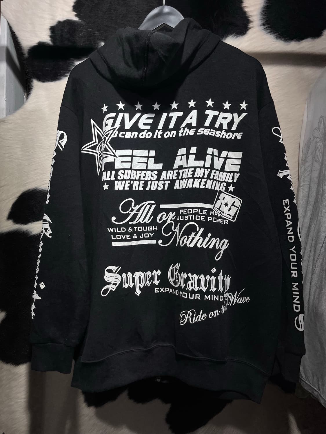 펑크 프린팅 후드집업 상품이미지3