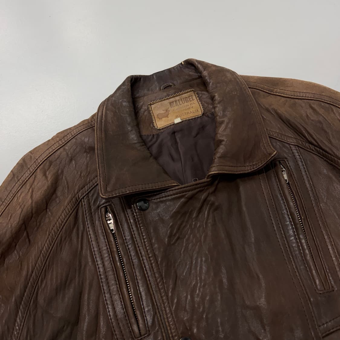 양가죽 리얼레더 빈티지 봄버 가죽자켓 상품이미지4