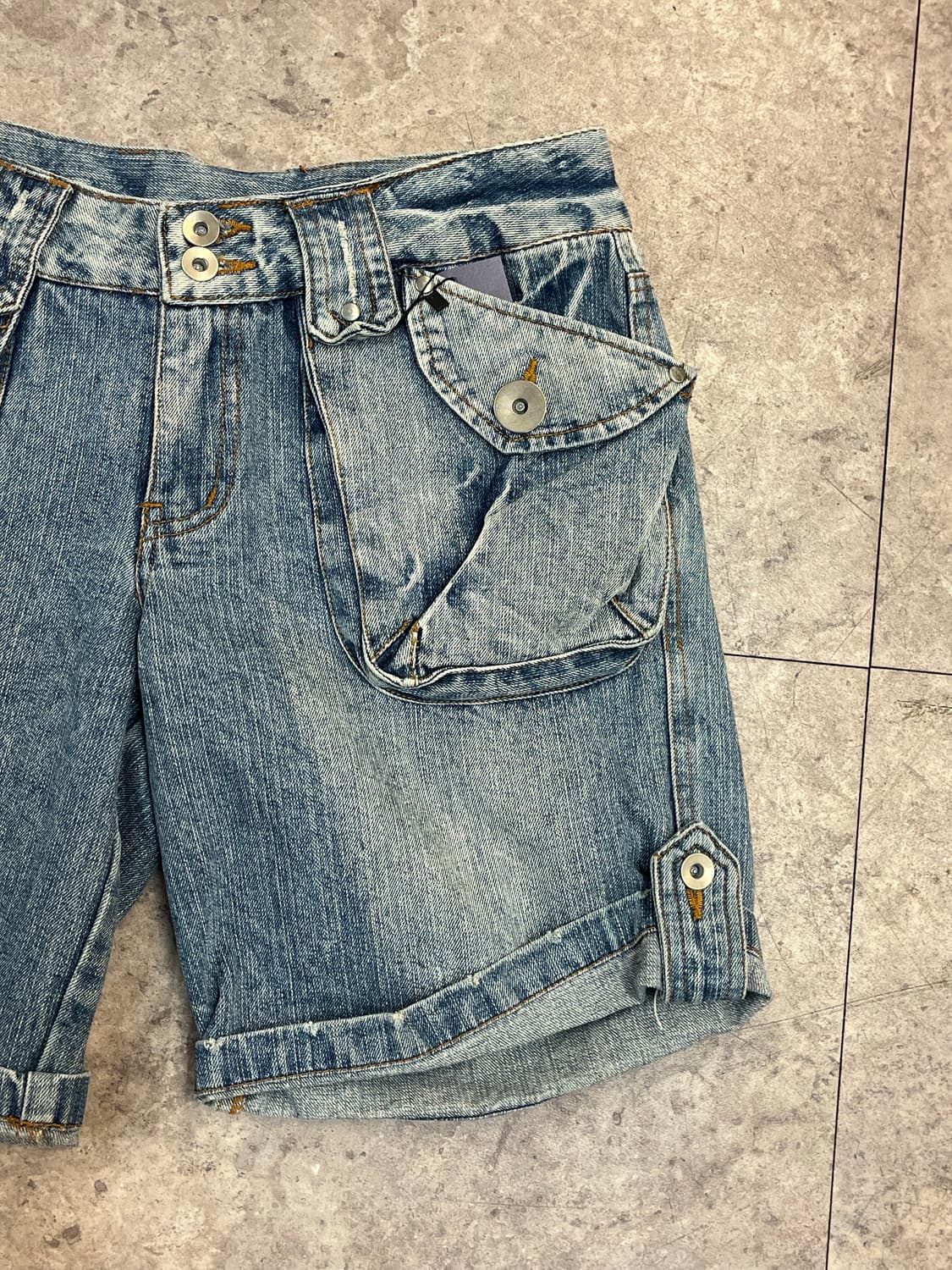빈티지 데님 하프 팬츠 L #csz3570 상품이미지5