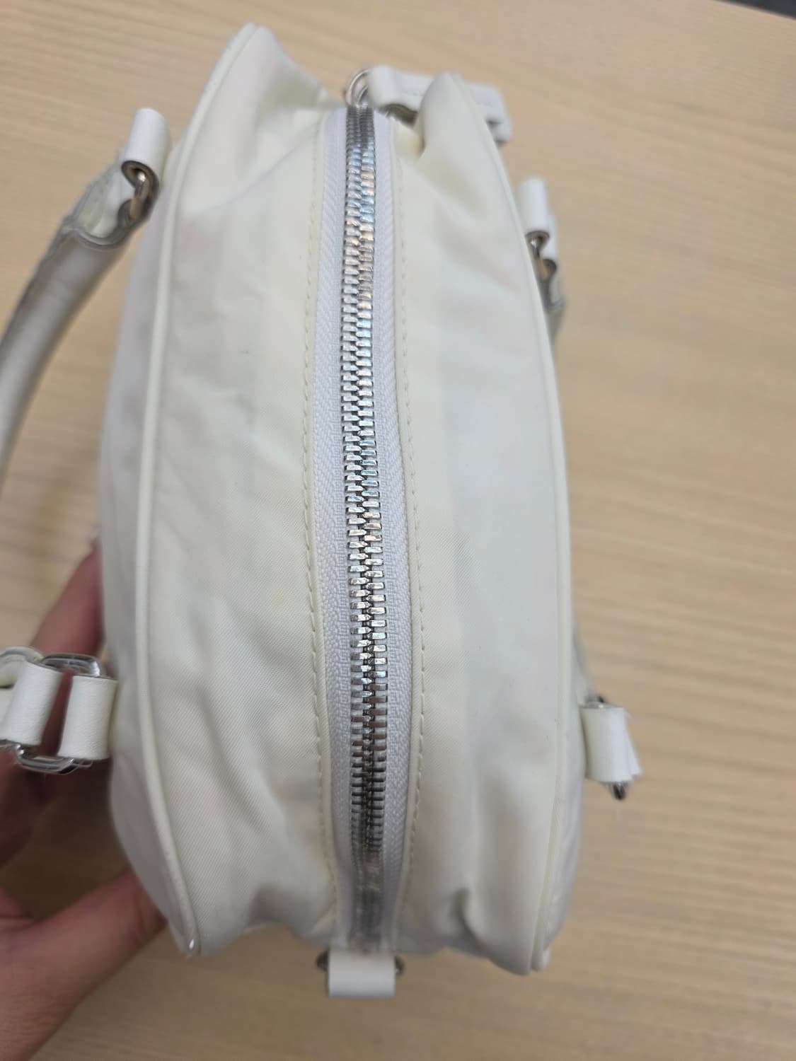 마뗑킴 베이비 스포티 토트백 아이보리 끈x 상품이미지6