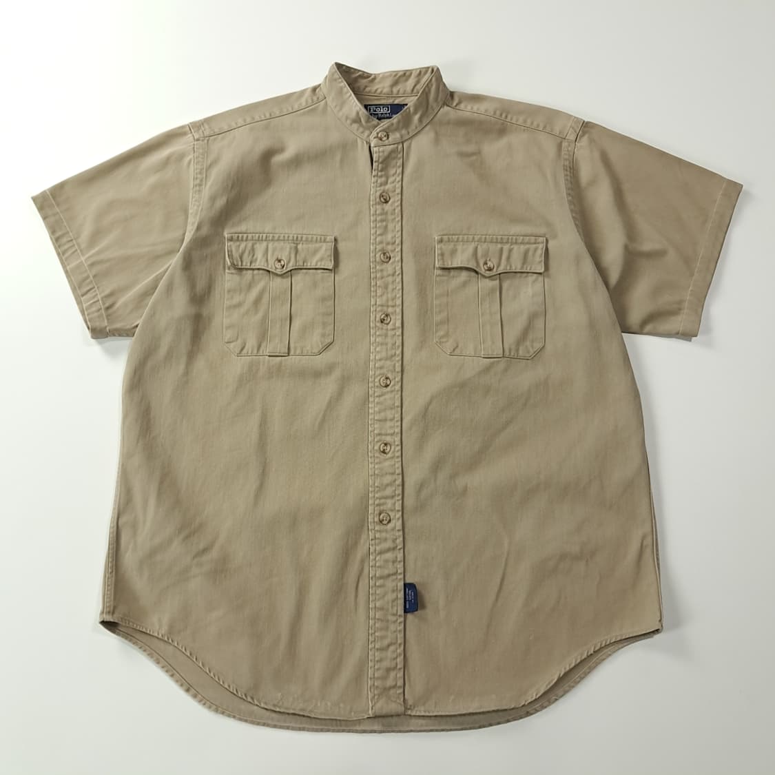 CK260 L 폴로 90s 캐나다판 밴드카라 사파리 반팔 셔츠 남방 상품이미지1