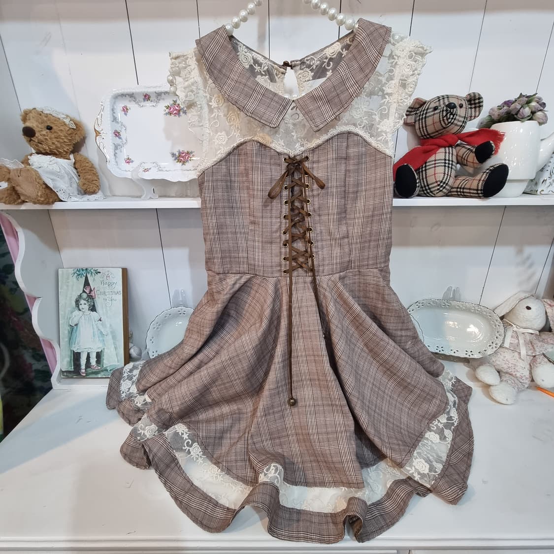 리즈리사(Liz Lisa) 체크 레이스 코르셋 원피스 상품이미지5