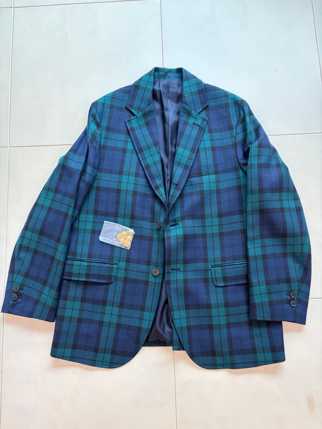 리넥츠 타탄 블랙와치 블레이저 자켓 3(105) 상품이미지2