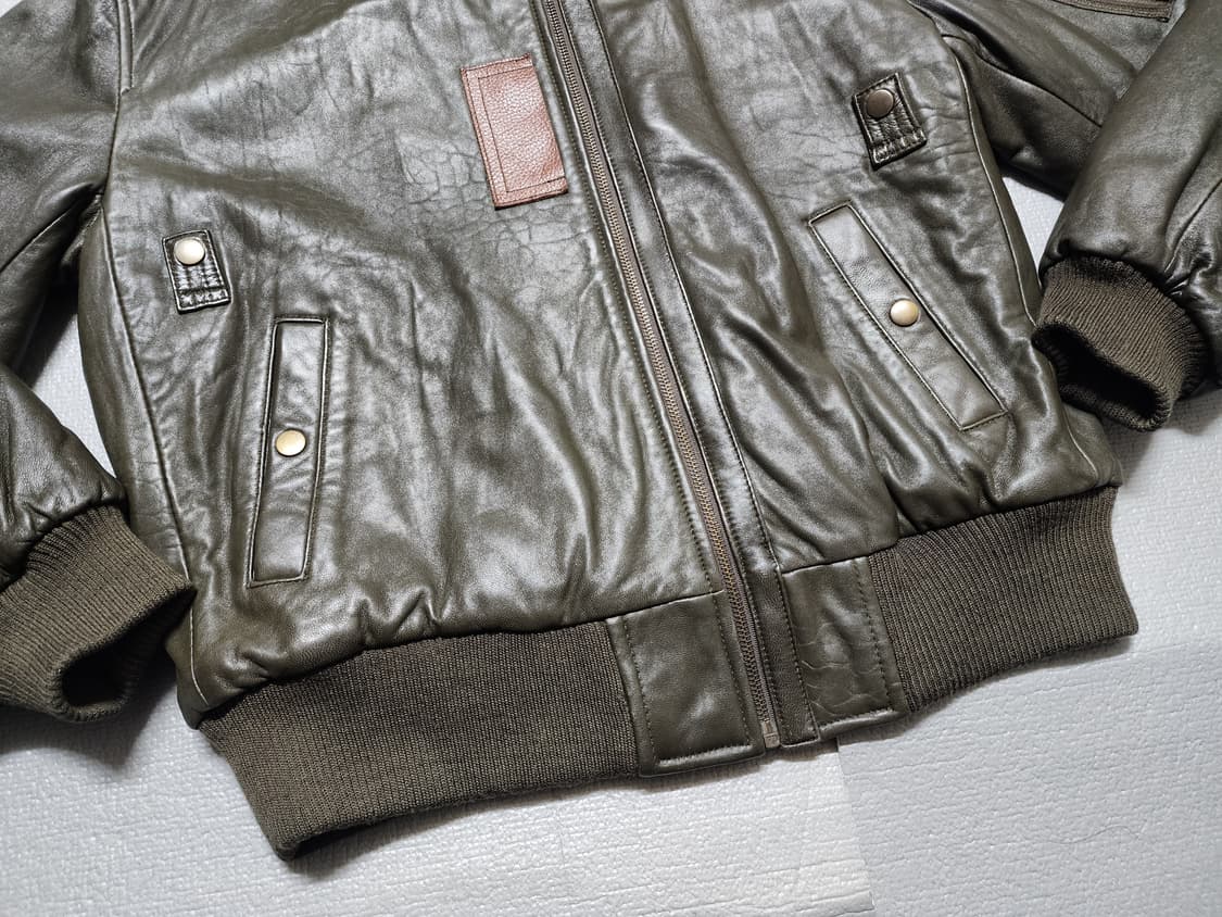 90's 빈티지 까슈 양가죽 항공 점퍼 자켓 공용 상품이미지3