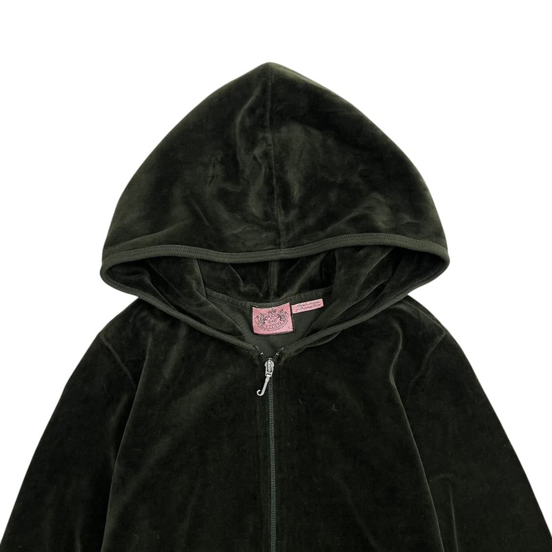 쥬시꾸뛰르 딥카키 벨벳 후드집업 L 상품이미지4