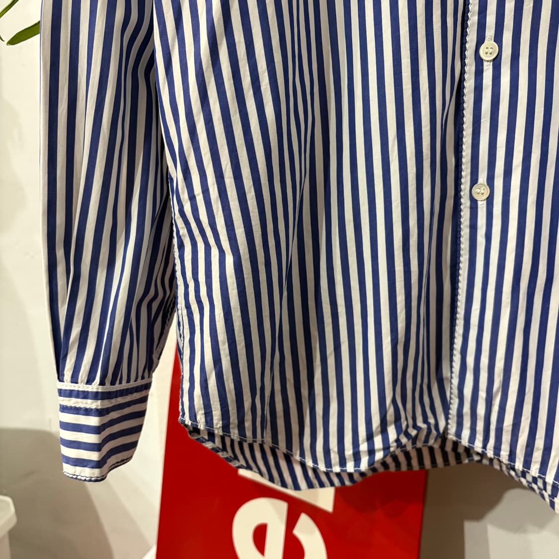 꼼데가르송 옴므 블루 스트라이프 & 화이트 스티치 셔츠 상품이미지4