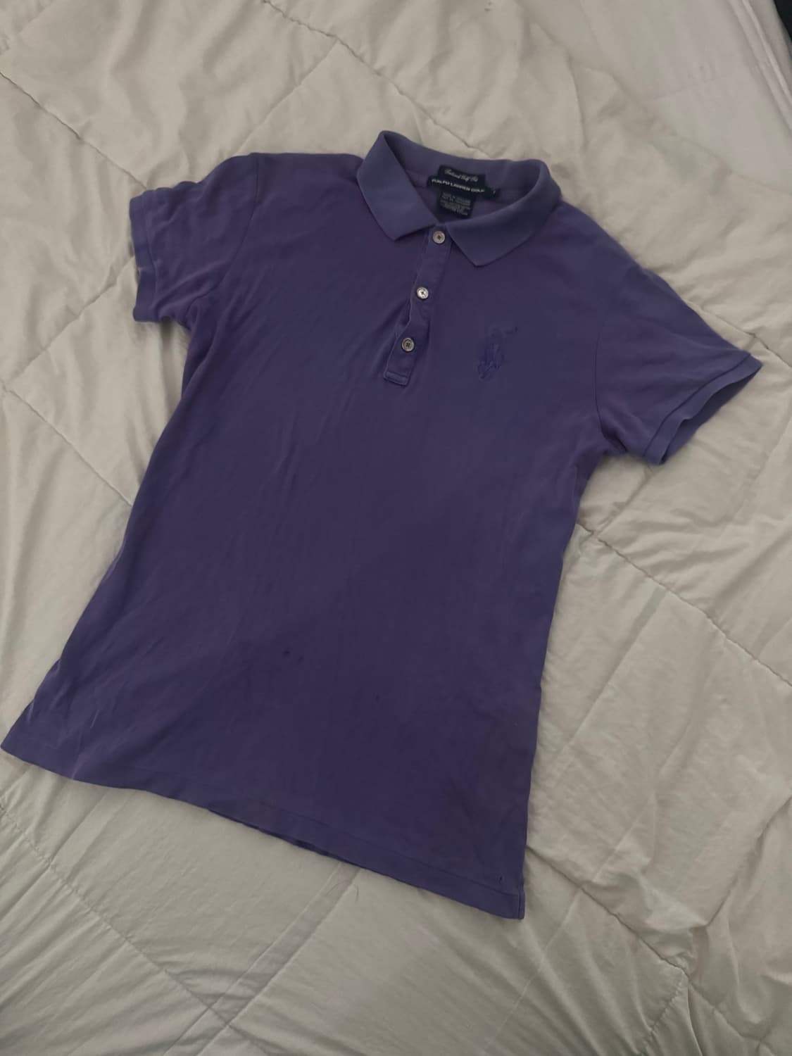 폴로 걸스 자개단추 슬림핏 카라 반팔티 상품이미지1