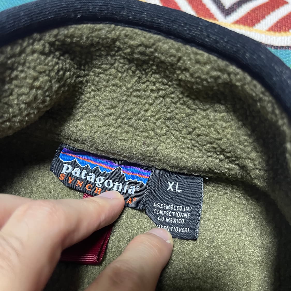 파타고니아 신칠라 하프집업 플리스 XL 올리브 상품이미지5