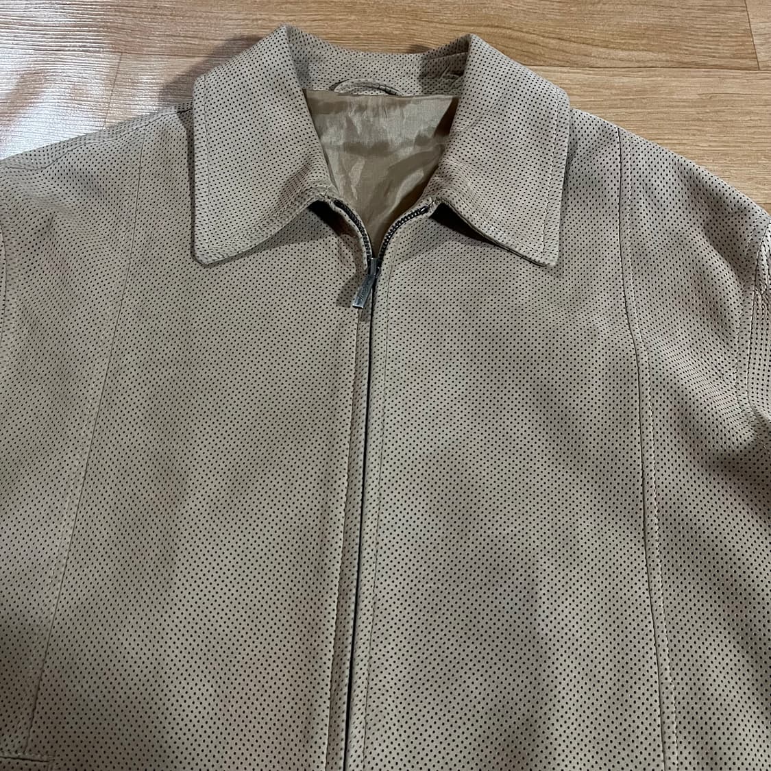 [100] 에르메네질도 제냐 펀칭 가죽자켓 상품이미지2