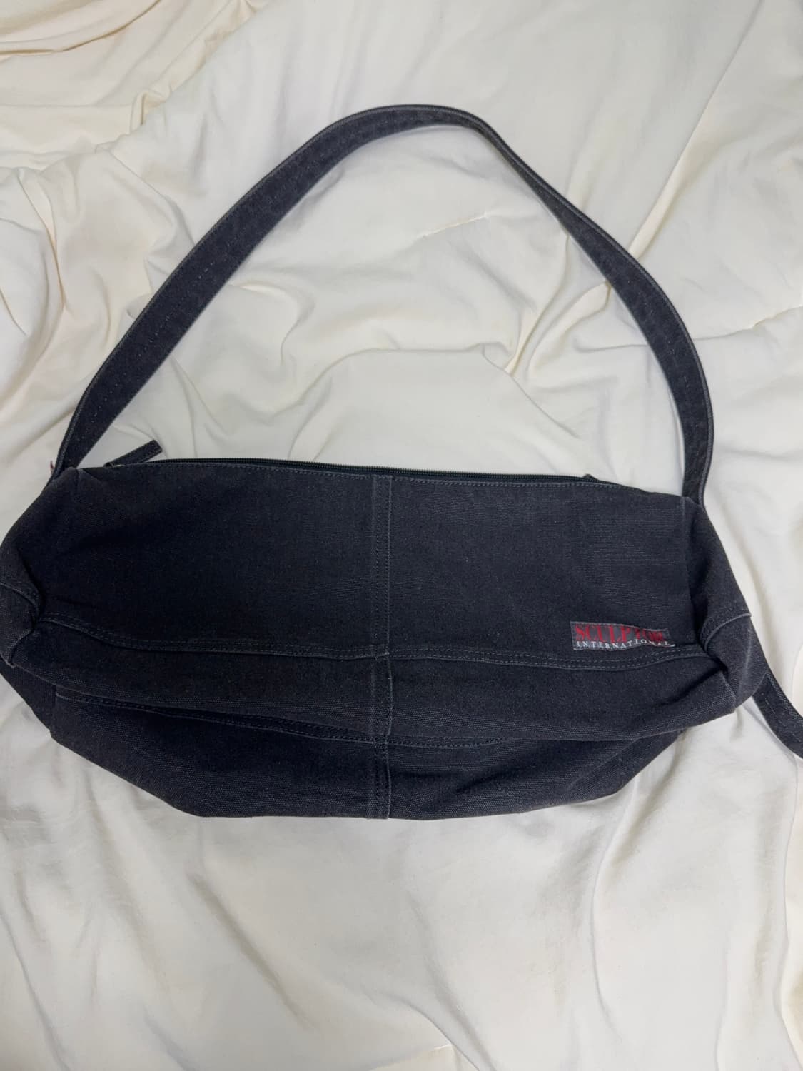 스컬프터 빈티지 캔버스 더플백 블랙 상품이미지2