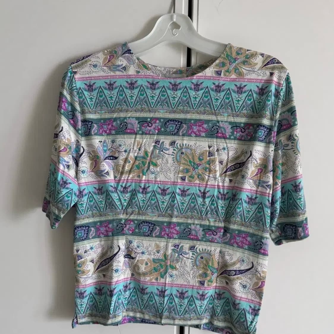 빈티지 에스닉 히피 반팔탑 상품이미지3