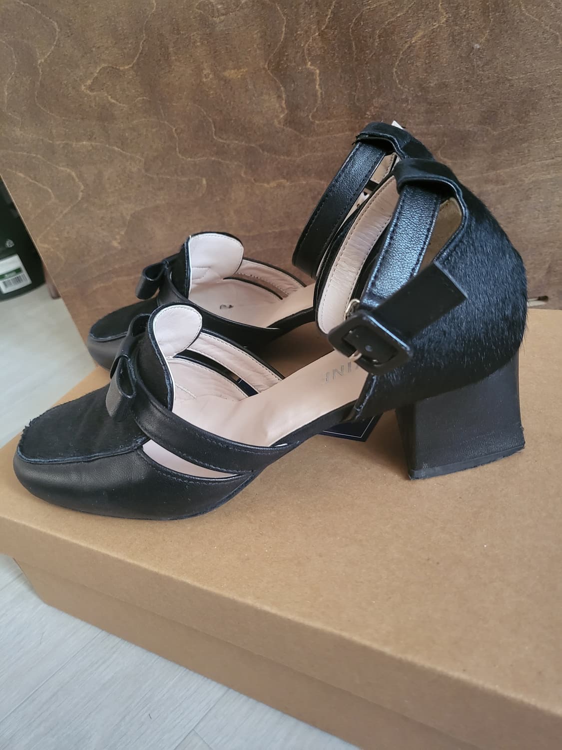 블루바인 로사 메리제인 송치가죽 로퍼힐 수제화 240 상품이미지4