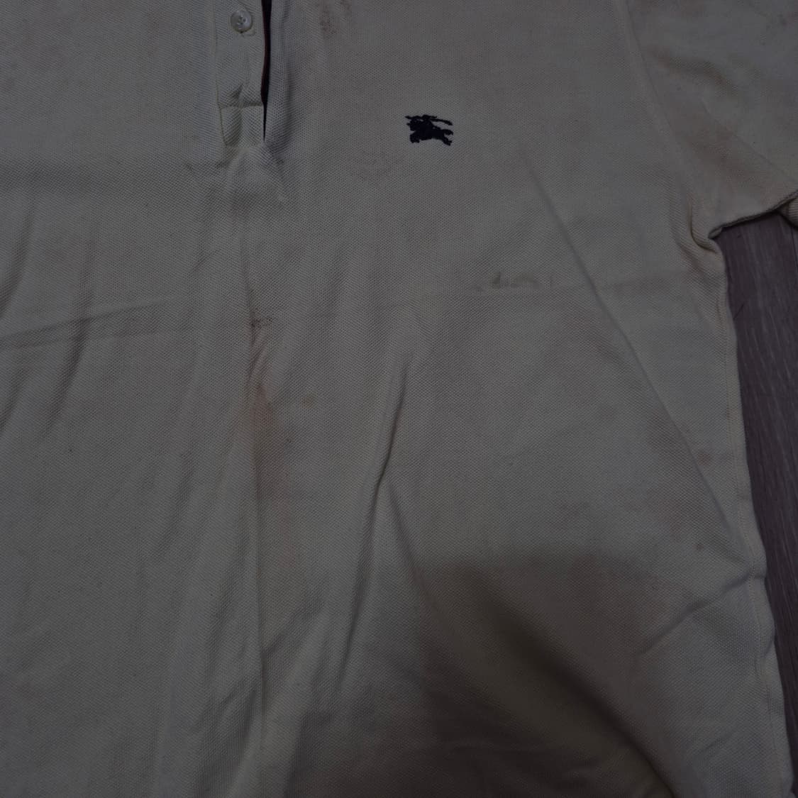 버버리 올드스쿨 피케 반팔 카라티 M(95) 상품이미지4