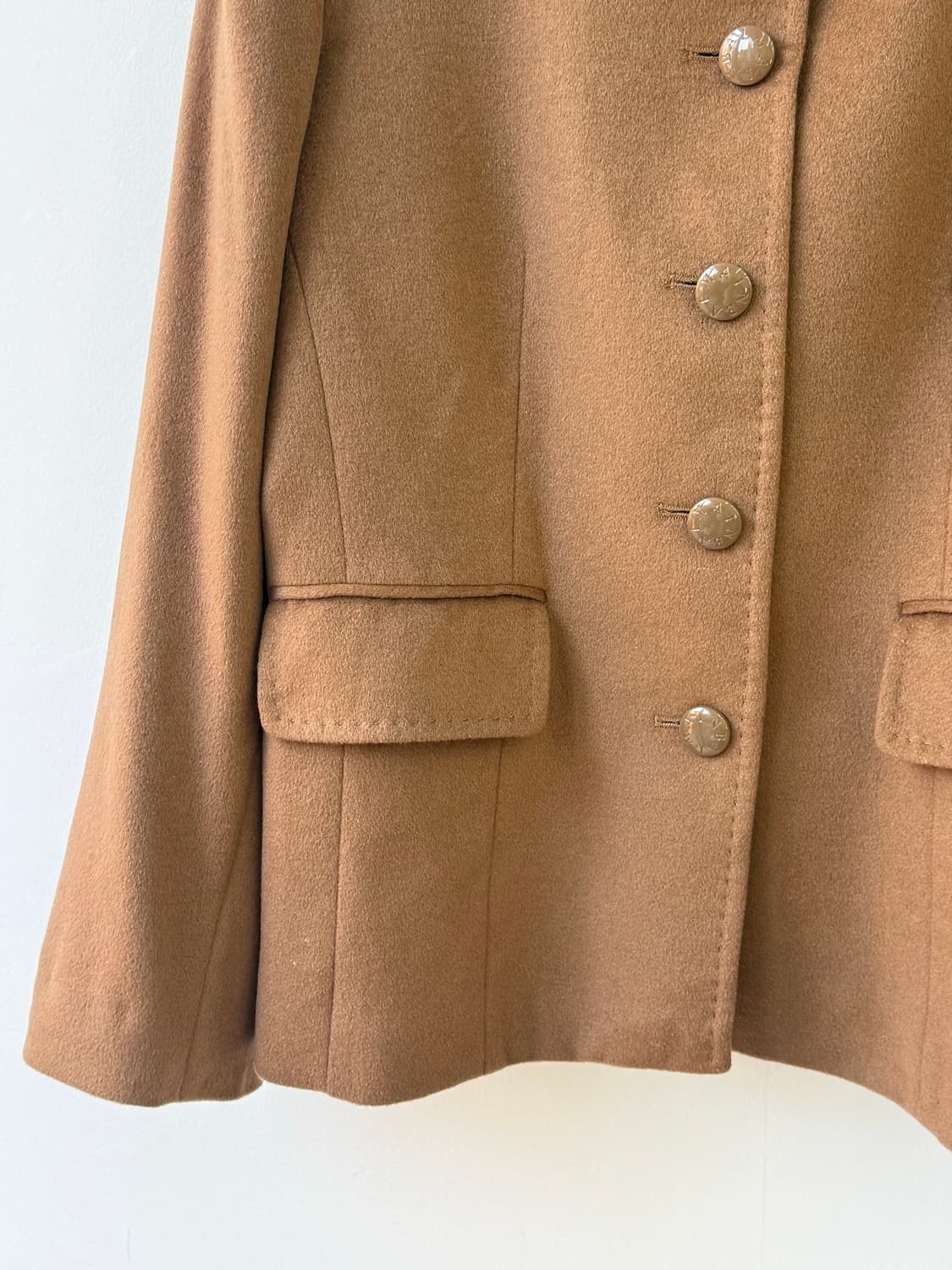 발망 베이지브라운 캐시미어 숏코트 자켓 상품이미지9