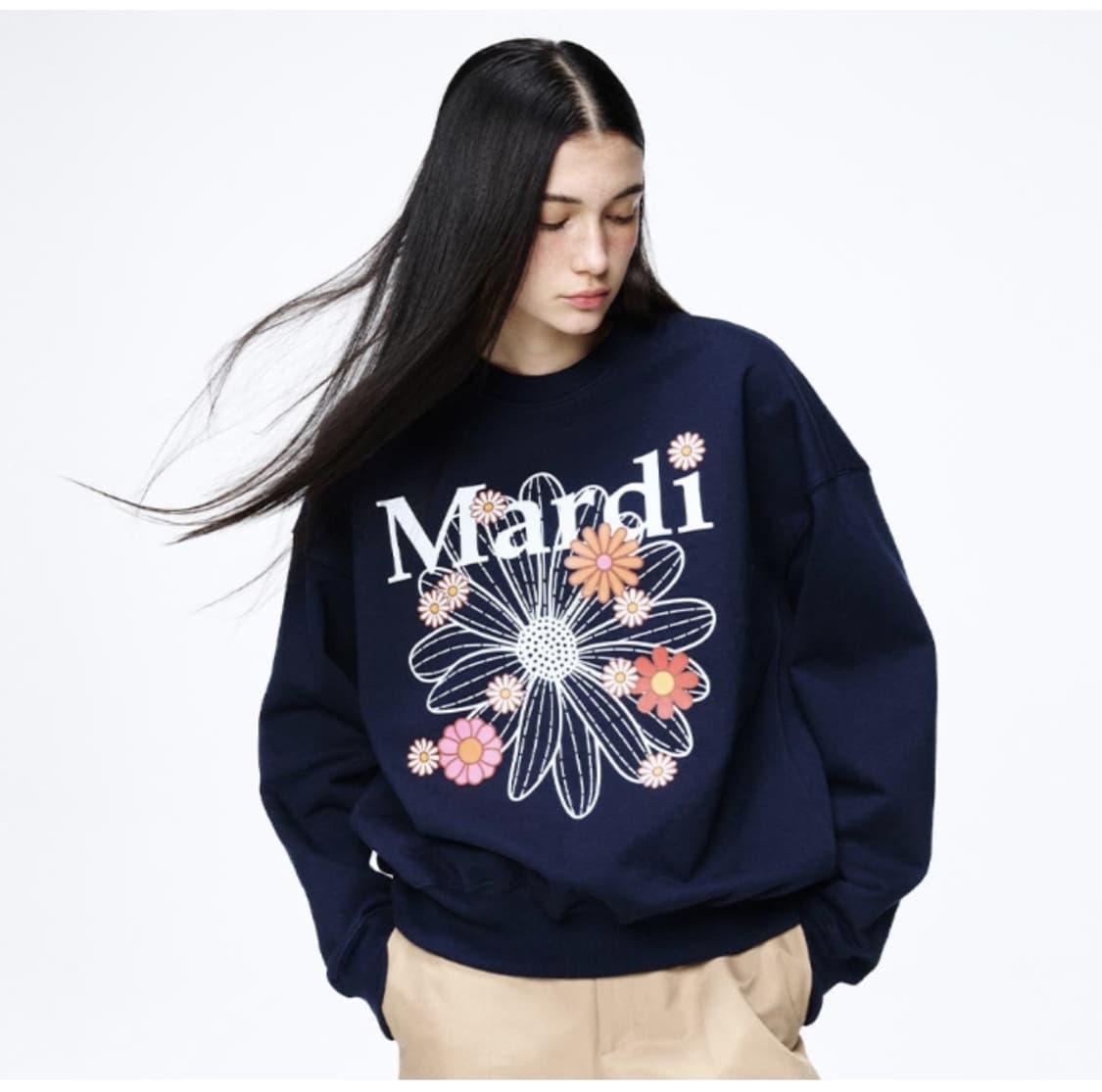 메르디마크르디 플라워 스웻 셔츠 사이즈 F 상품이미지2