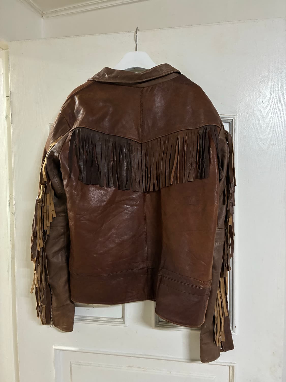 90s USA Danier 웨스턴 레더자켓 프린지 자켓 상품이미지6