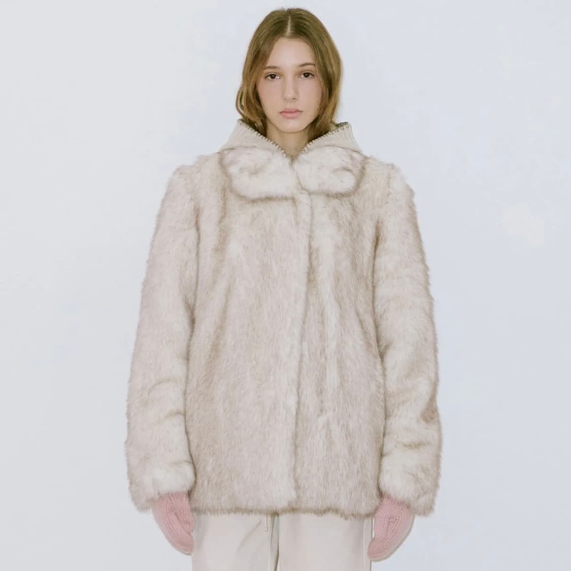 시눈 Heavy Mix Fur Jacket (Ivory) 상품이미지1