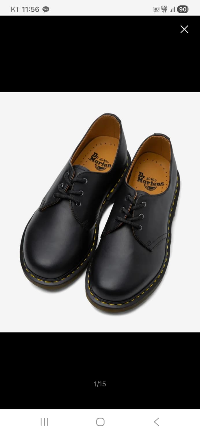 닥터마틴 1461 블랙 나파 3홀 상품이미지5