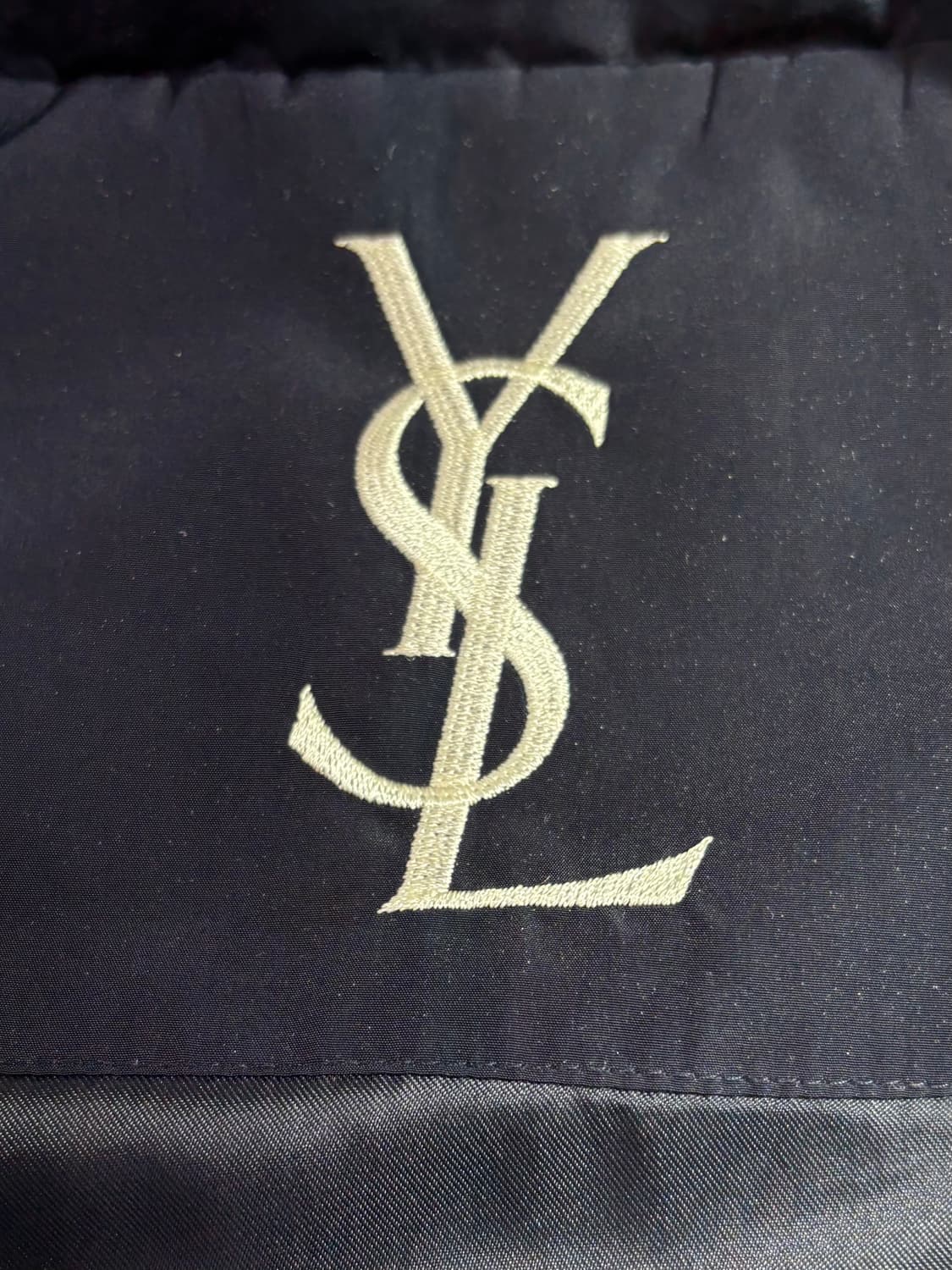 YSL 90’s 다크네이비 폴리쉘 자켓  상품이미지5