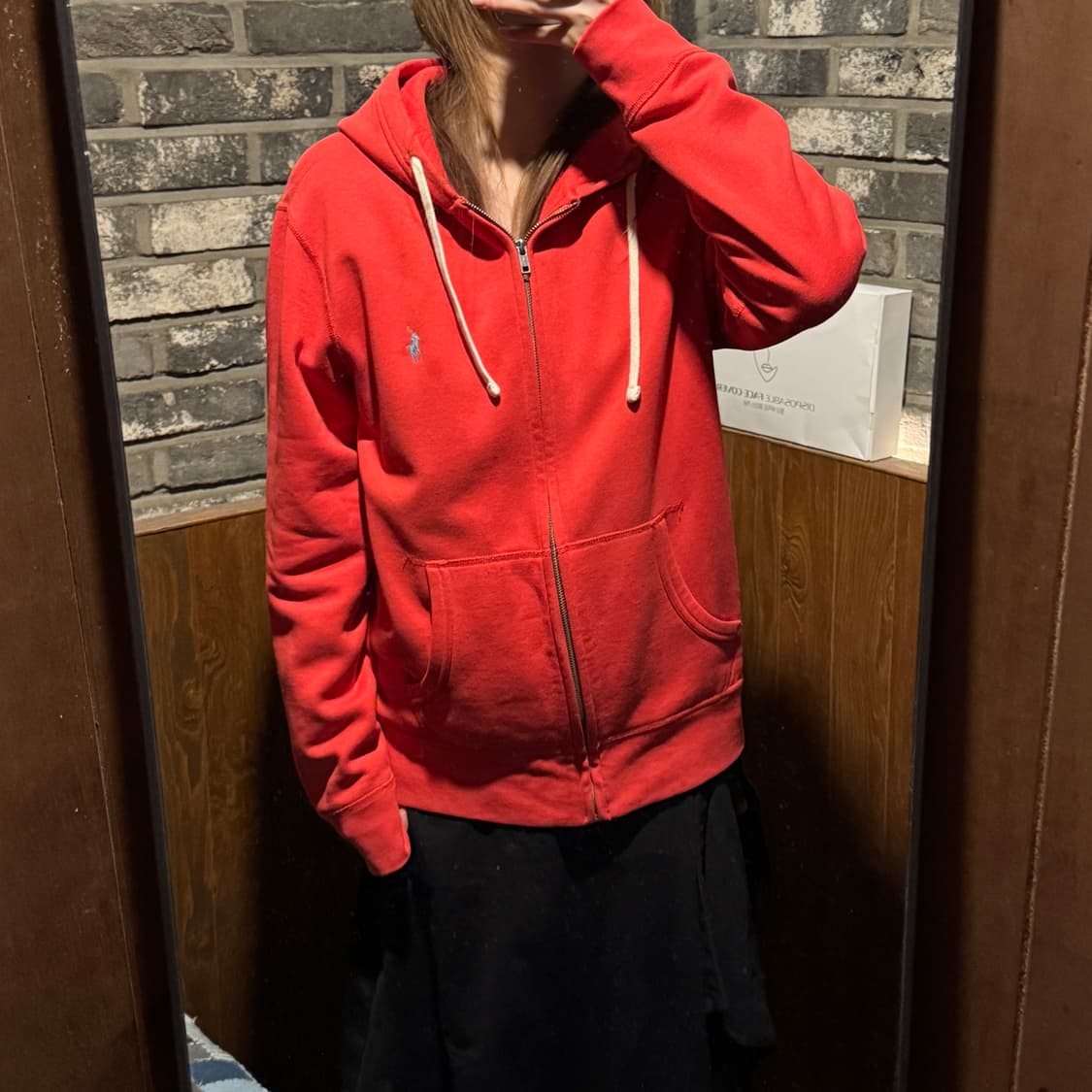 M) 폴로 랄프로렌 레드 후드집업 신형 큐알탭 상품이미지10