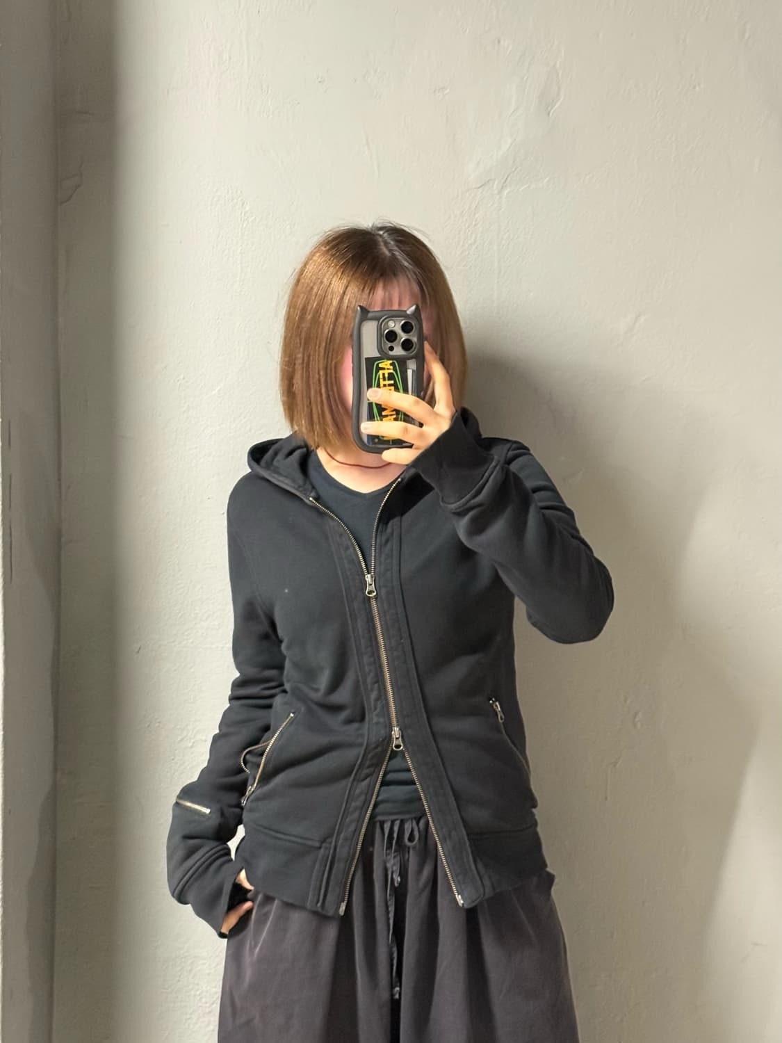 zipper detail 2-way hood zip-up 상품이미지1