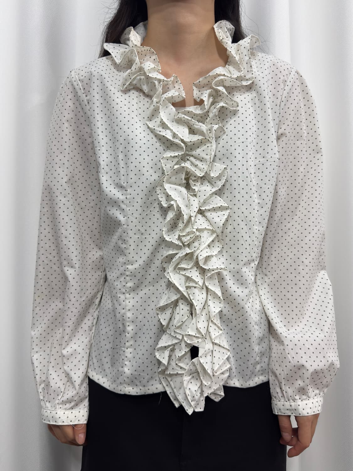 dot frill shirt 상품이미지1