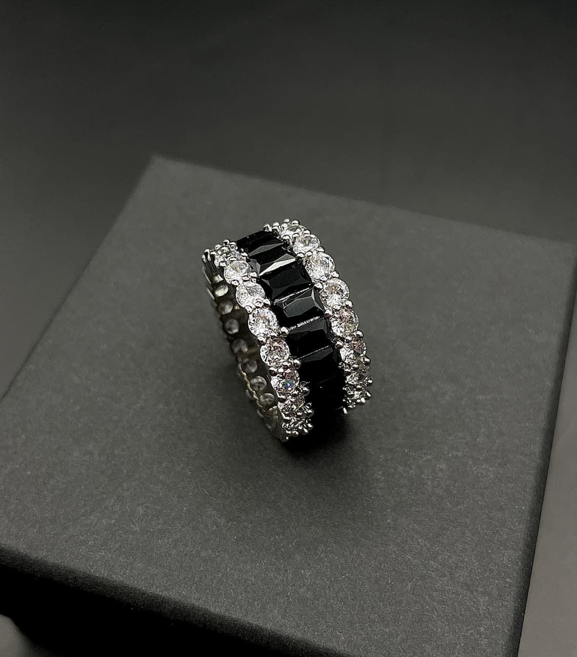 pcr053 Crown black cubic ring 상품이미지6