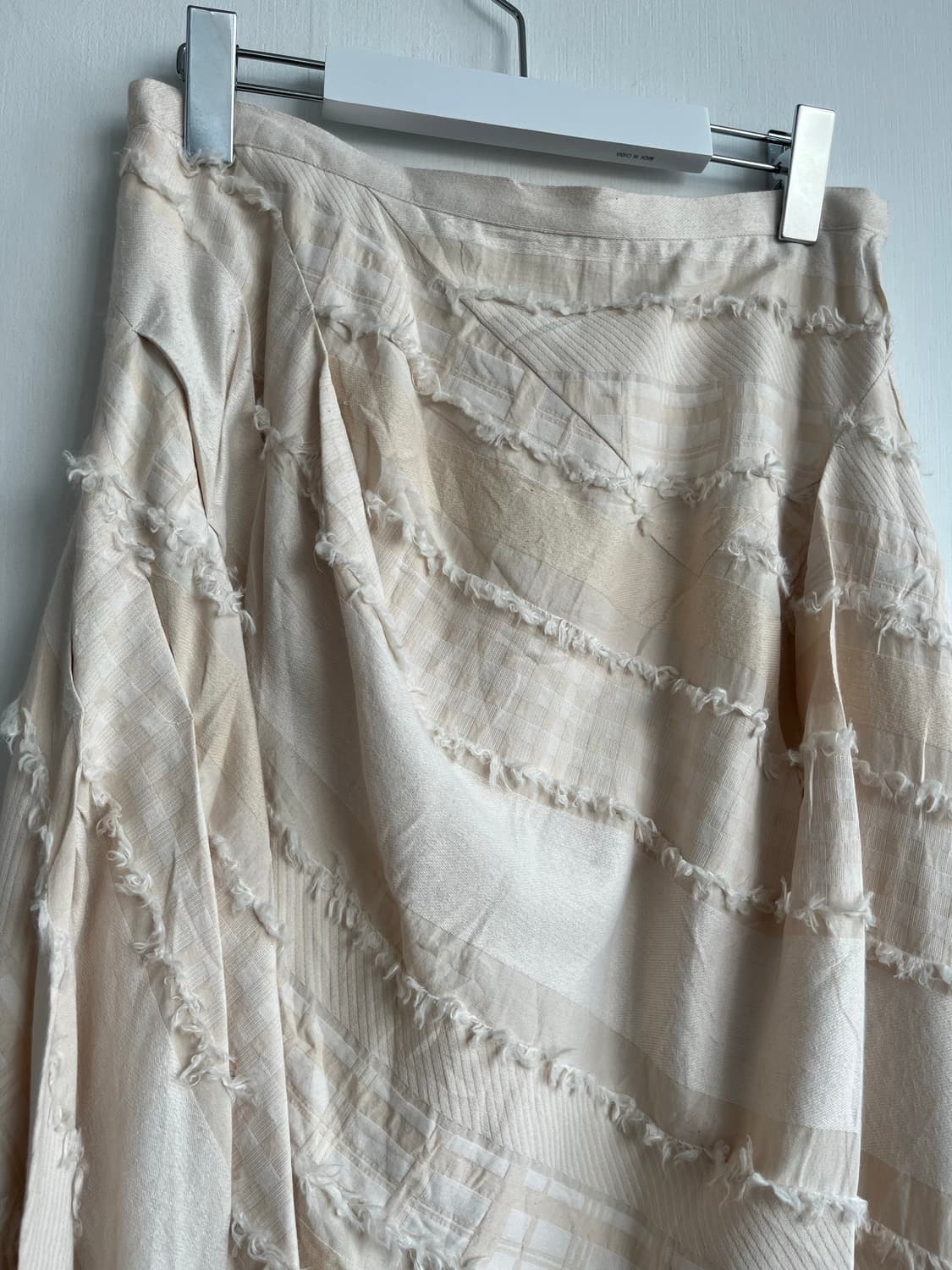 크림 패치워크 프린지 벌룬 스커트 상품이미지3