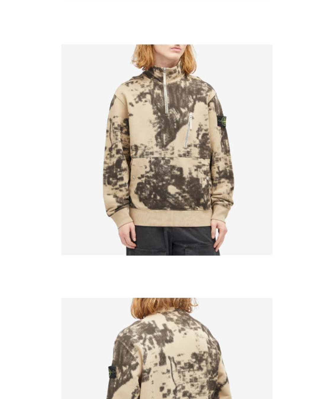 스톤아일랜드 카모플라주 오가닉 코튼 다이애그널 플리스 하프 집업(새상품) 상품이미지8