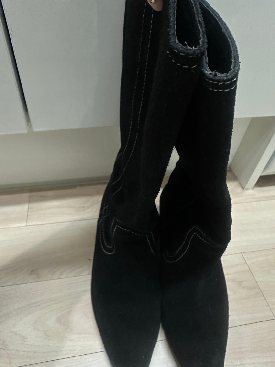 마뗑킴 블랙 스웨이드 웨스턴 부츠 235mm 상품이미지2