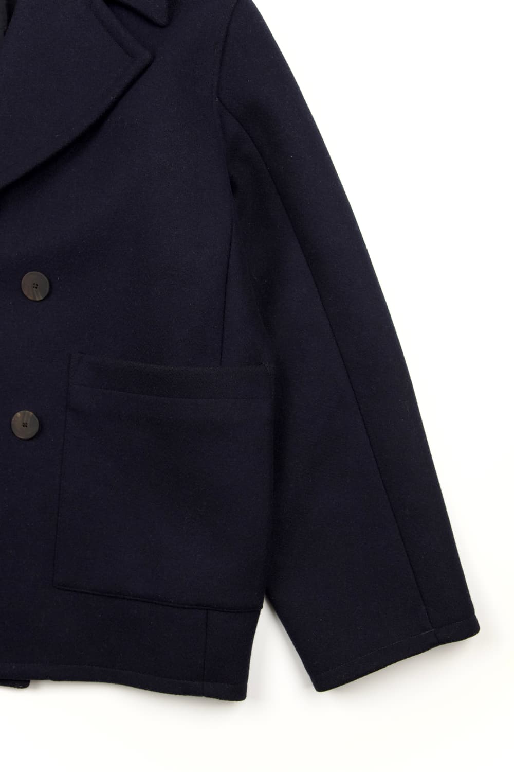 Studio Nicholson 켄튼 울 멜튼 피코트 다크네이비 상품이미지3