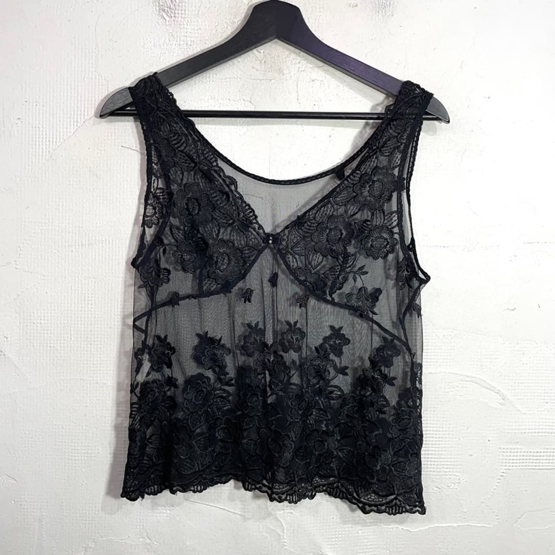 나비 자수 시스루 슬리브리스 상품이미지3