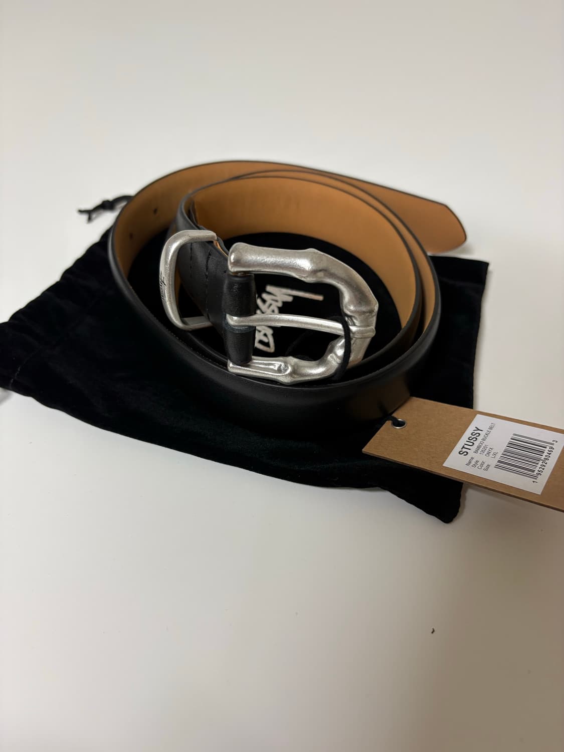 [새상품]스투시 밤부 버클 벨트 오닉스 상품이미지1