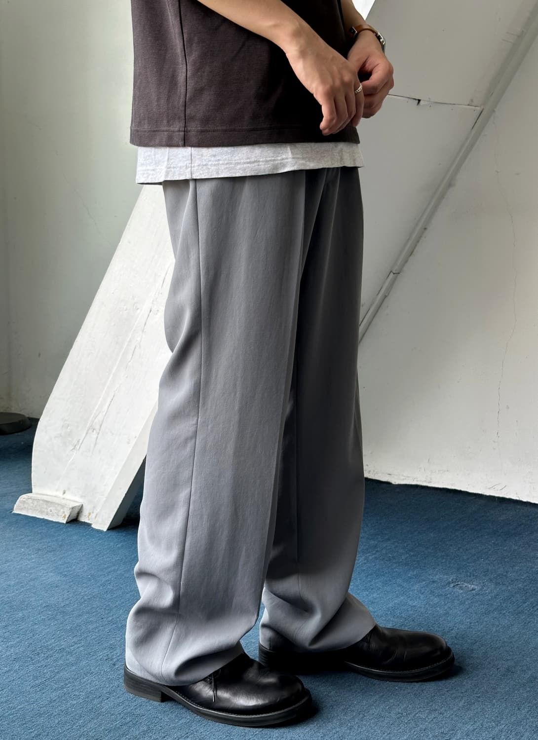 JPN Made brushed poly 2 pleats trousers 상품이미지10