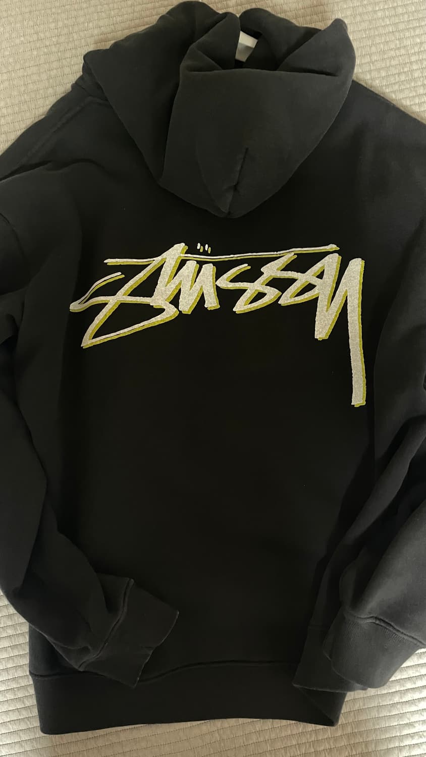 L) 스투시 아워레가시 후드티 음양 블랙 옐로우 상품이미지3