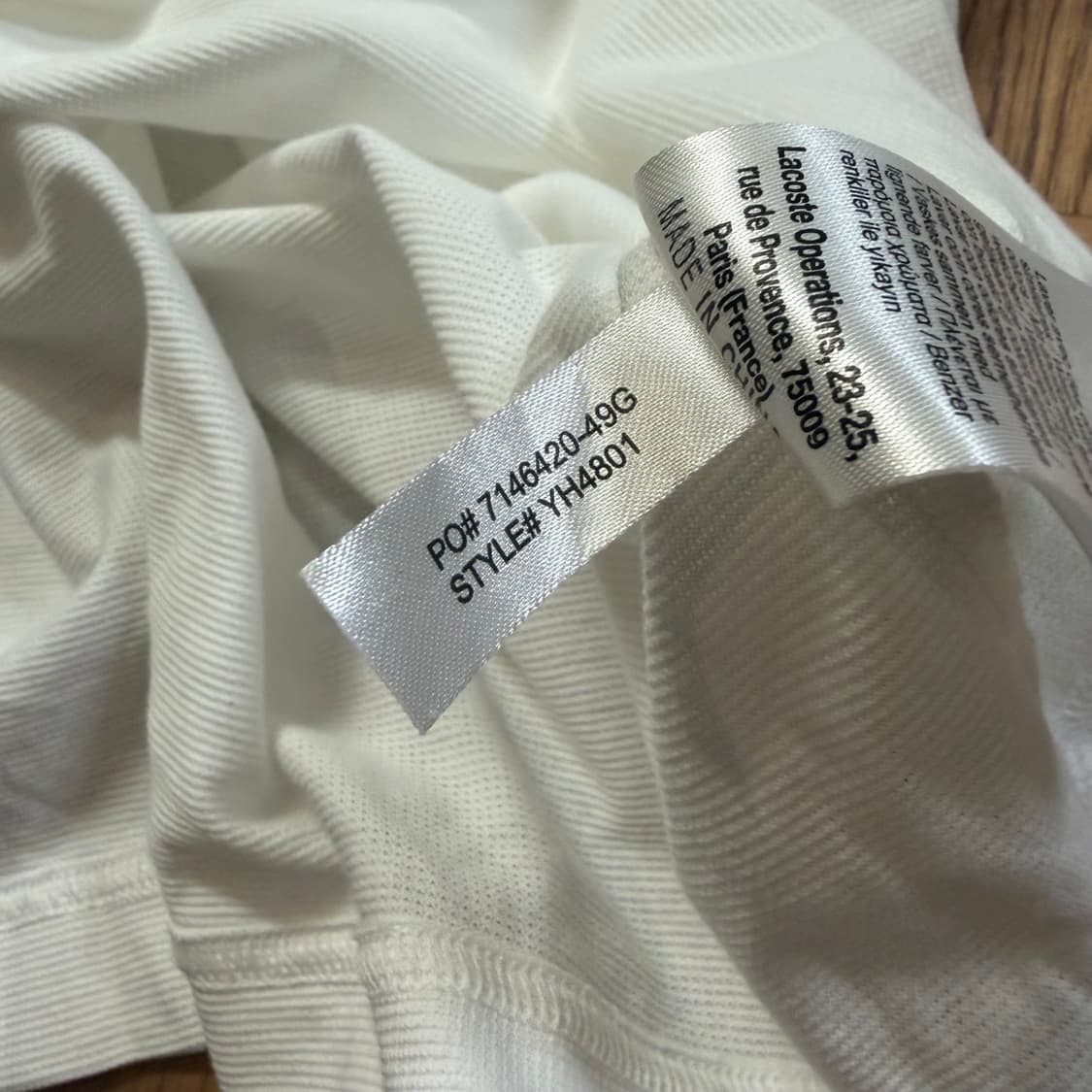 라코스테 화이트 피케 폴로 셔츠 상품이미지4