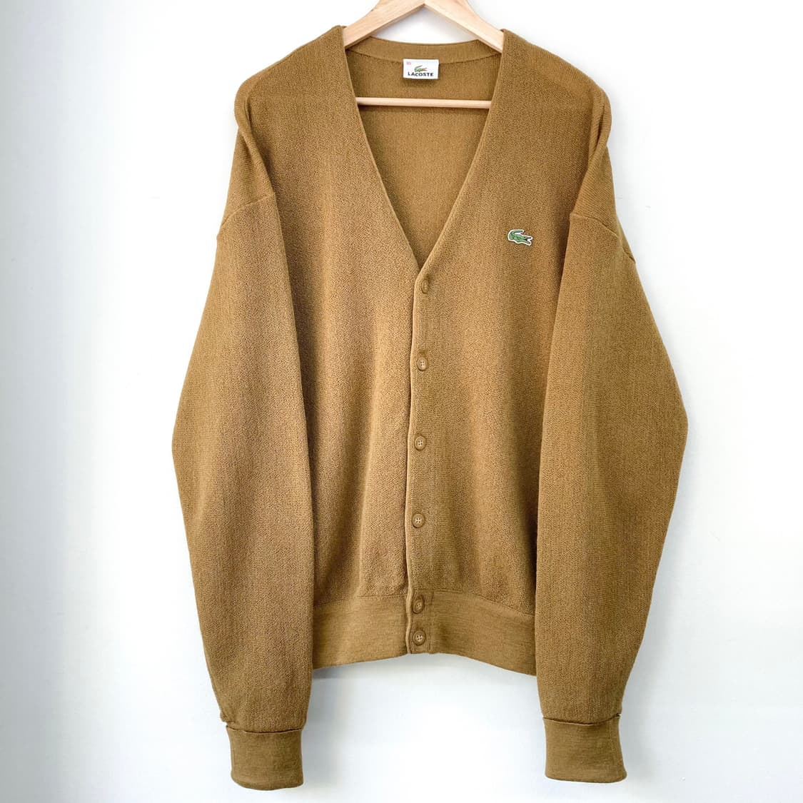 라코스테 기본 베이지 울 니트 가디건 상품이미지2