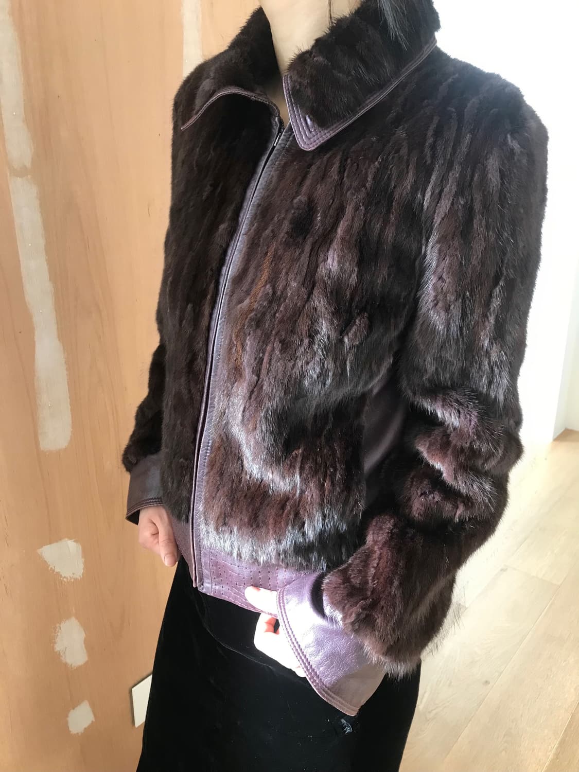 vintage mink fur leather jacket 상품이미지2