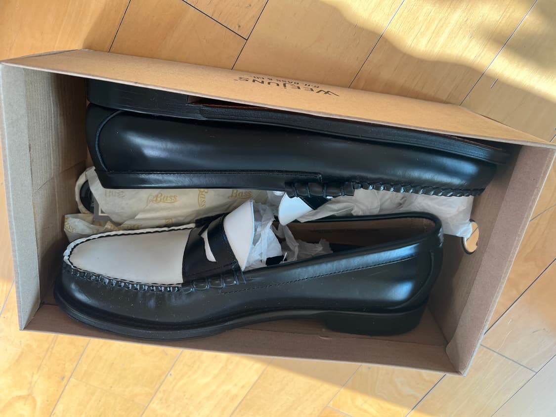 GH BASS Weejun 위준 로퍼 블랙화이트 285 새상품 상품이미지1