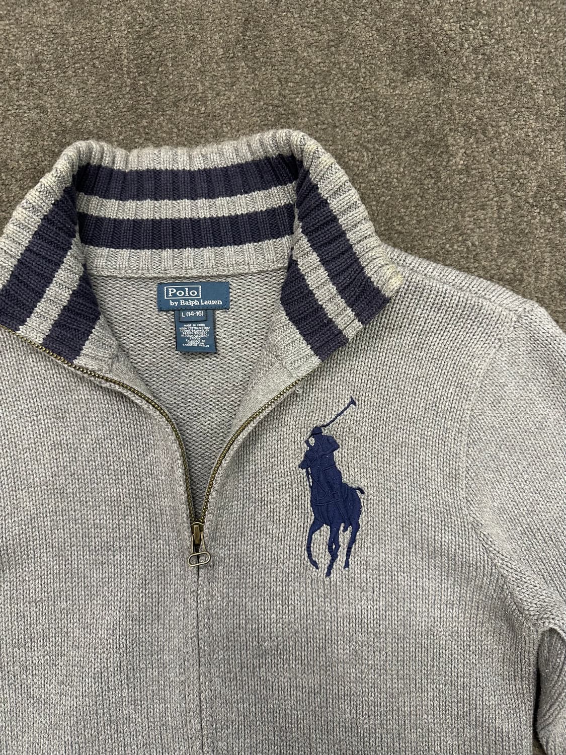폴로 랄프로렌 키즈 니트 집업 L(14-16) 여성S 상품이미지2