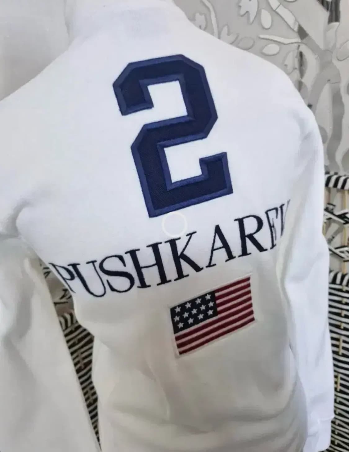 폴로 USA성조기 화이트 집업 저지 상품이미지2