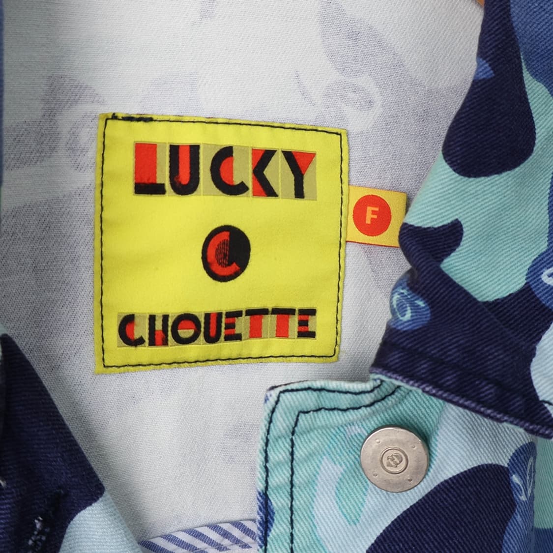 55/럭키슈에뜨 패턴 데님 자켓  상품이미지7